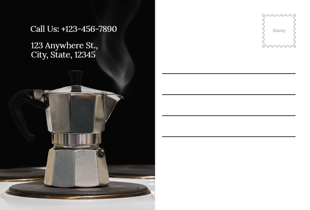 Coffee Bar Rush Postcards Printing template preview 45