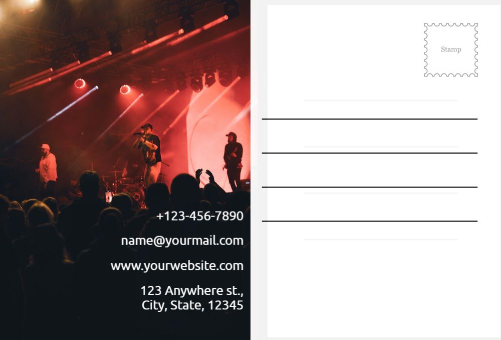 Music Dj Postcard Printing template preview 41