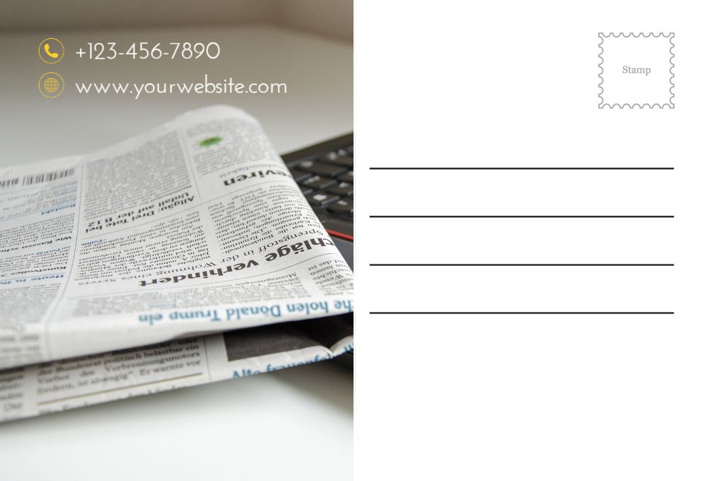 News And Media Postcard Printing template preview 55
