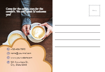Coffee Bar Rush Postcards Printing template preview 22
