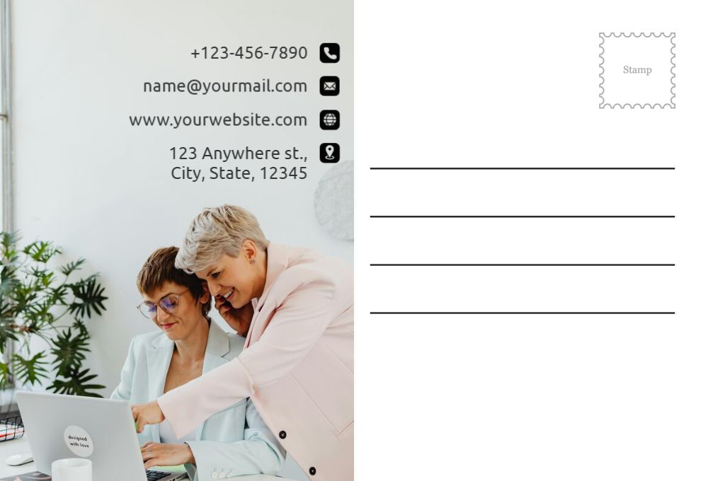 Communication Postcard Printing template preview 41