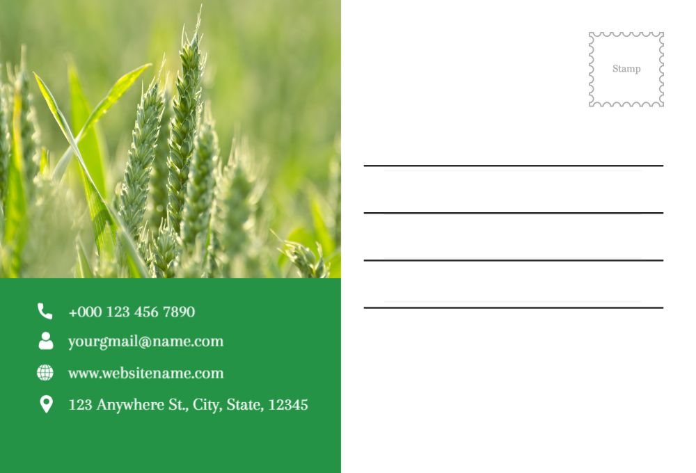 Agriculture Postcard Printing template preview 33