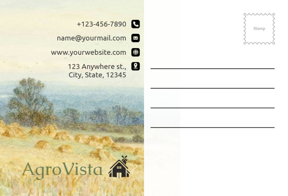 Flowers Postcard Printing template preview 43