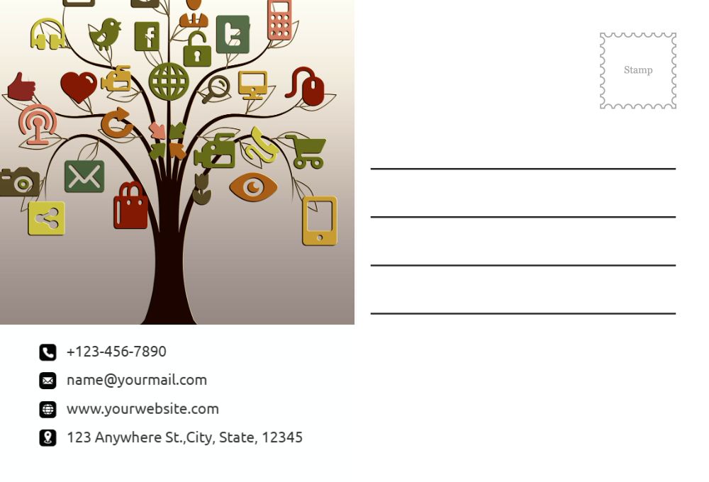 News And Media Postcard Printing template preview 45