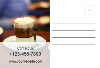 Coffee Bar Rush Postcards Printing template preview 28