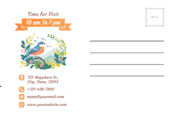 Animal Pets Rush Postcards Printing template preview 14
