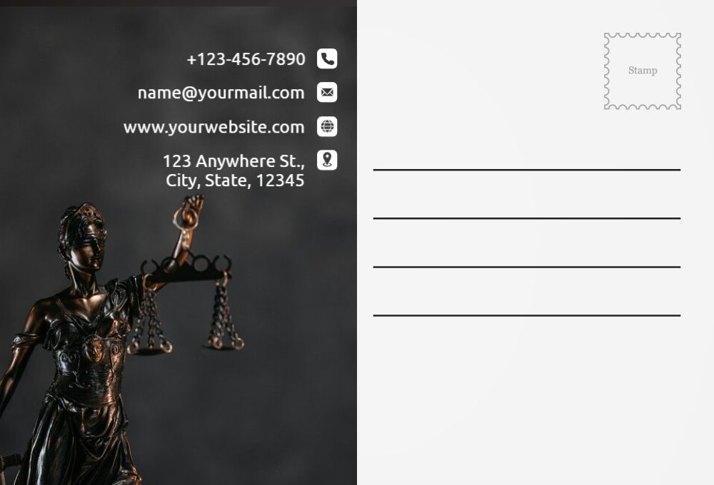 Lawyer Postcard Printing template preview 41