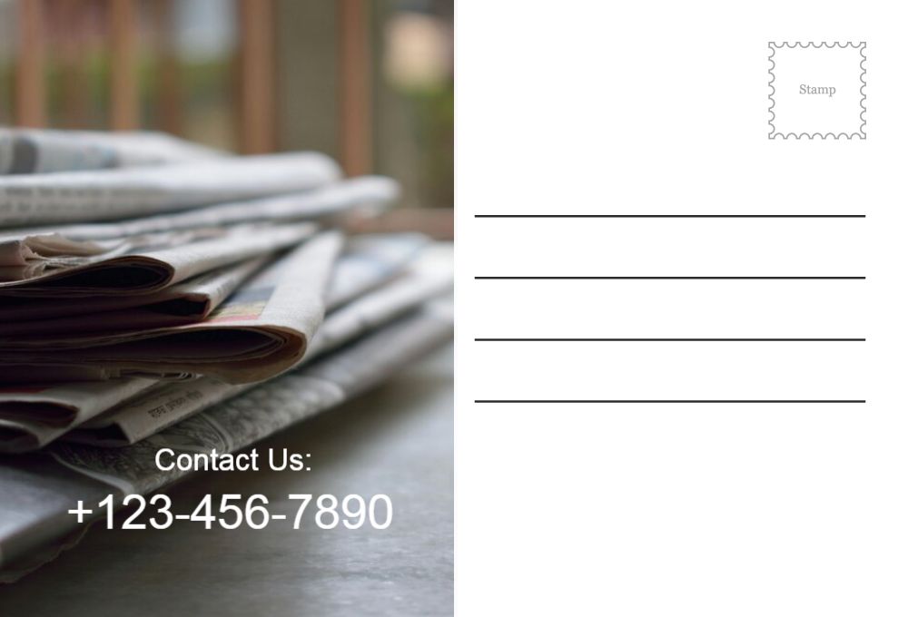 News And Media Postcard Printing template preview 47