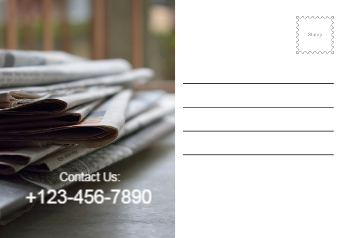 News And Media Postcard Printing template preview 18