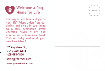 Animal Pets Rush Postcards Printing template preview 20