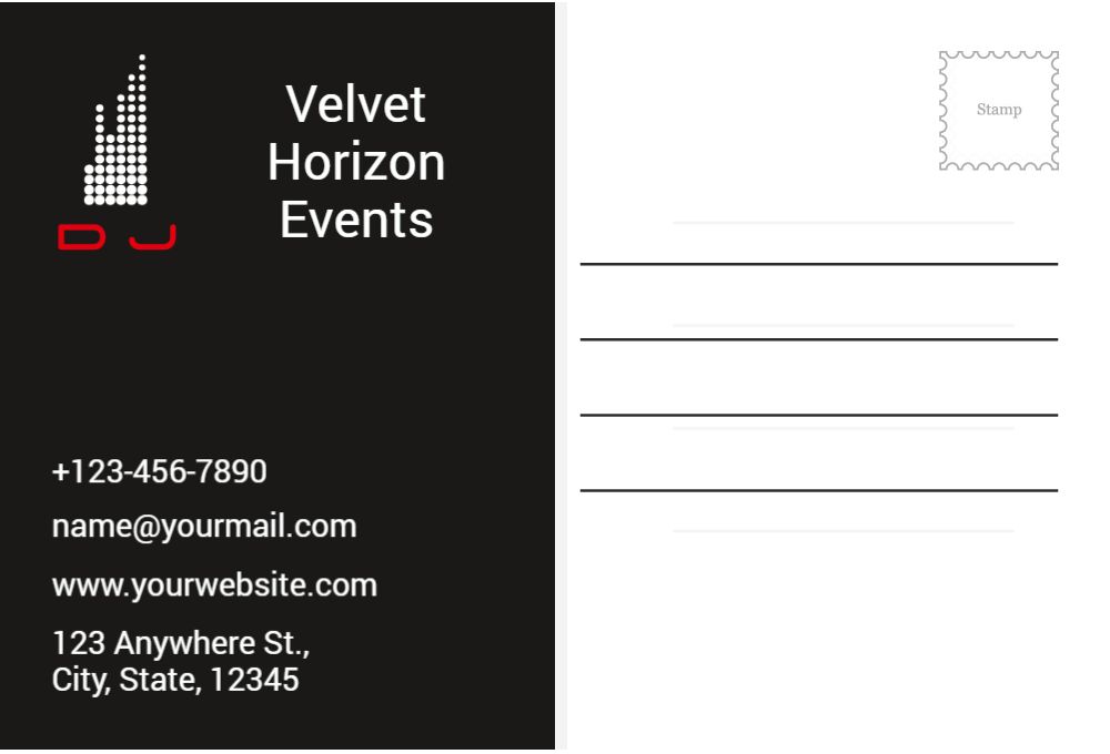 Music Dj Postcard Printing template preview 57