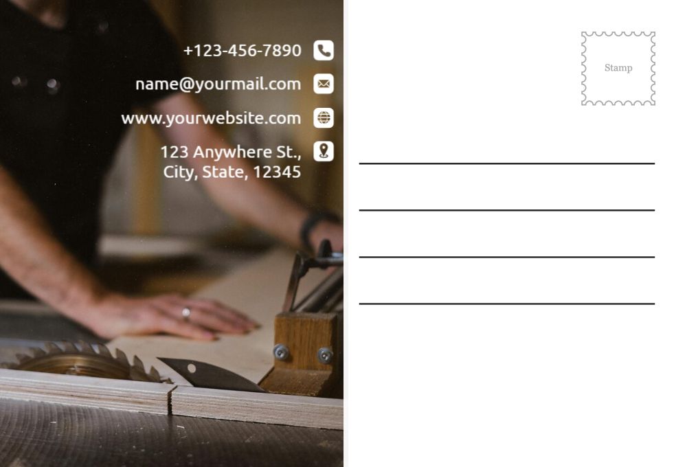 Communication Postcard Printing template preview 33