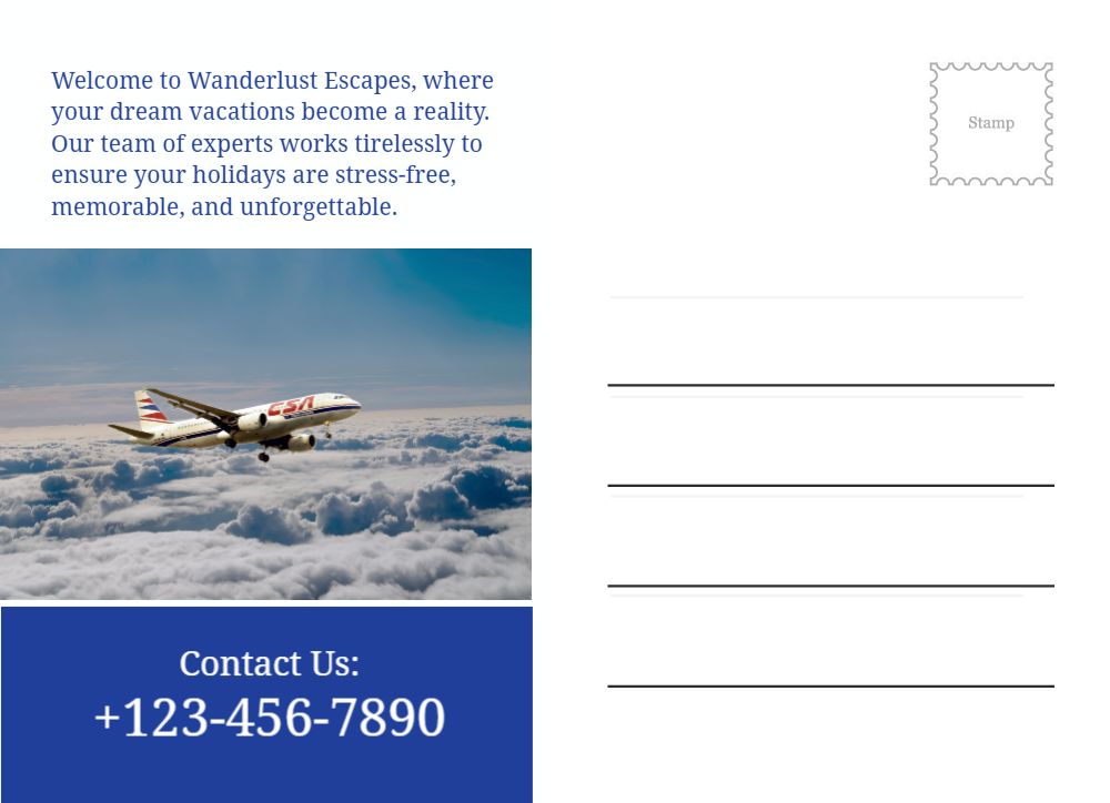 Travels Postcard Printing template preview 43