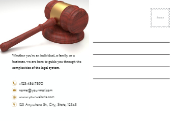 Lawyer Postcard Printing template preview 26