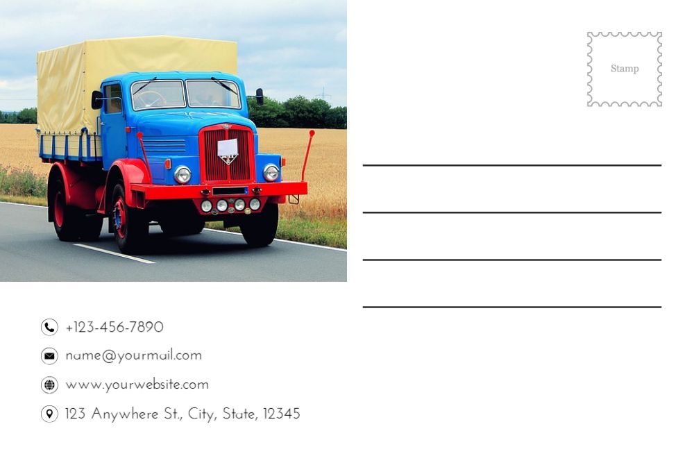 Transportation And Logistics Postcard Printing template preview 43