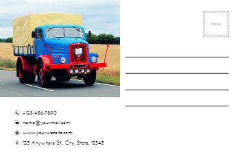 Transportation And Logistics Postcard Printing template preview 14