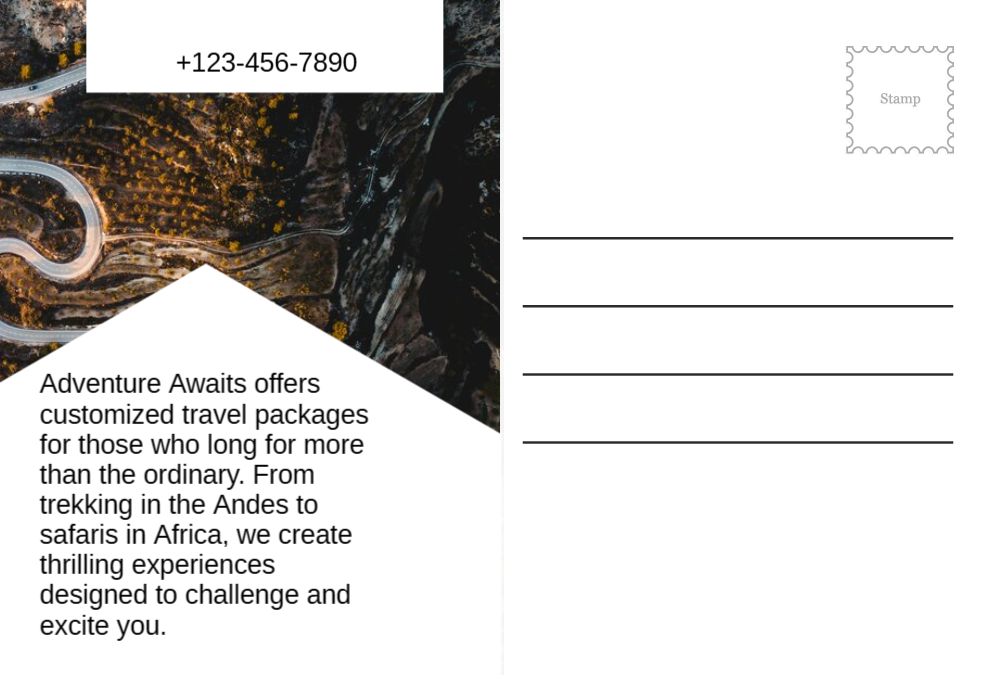 Travels Postcard Printing template preview 45