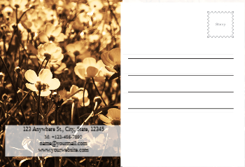 Flowers Postcard Printing template preview 22