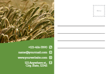 Agriculture Postcard Printing template preview 2
