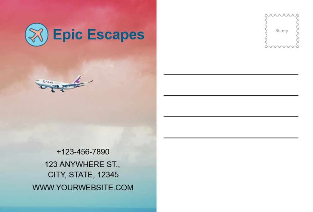 Travels Postcard Printing template preview 35