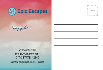 Travels Postcard Printing template preview 6