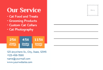 Animal Pets Rush Postcards Printing template preview 26