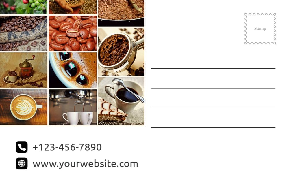 Coffee Bar Rush Postcards Printing template preview 53