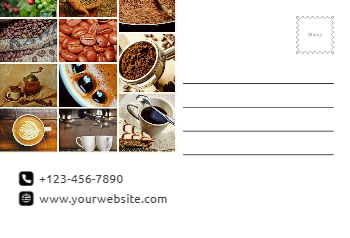 Coffee Bar Rush Postcards Printing template preview 24