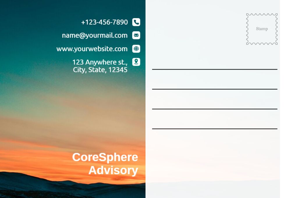 Communication Postcard Printing template preview 39