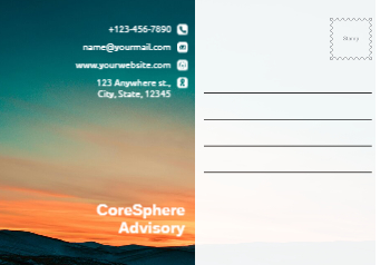 Communication Postcard Printing template preview 10