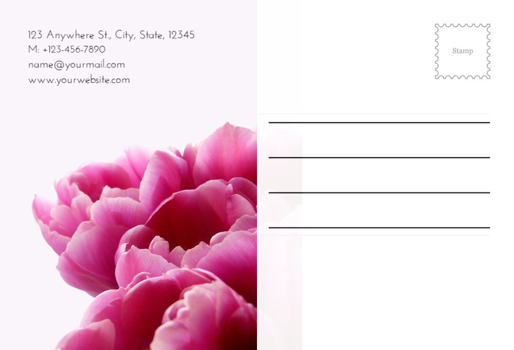 Flowers Postcard Printing template preview 57