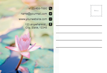 Flowers Postcard Printing template preview 6