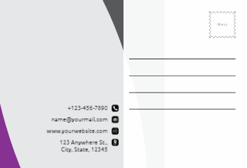 Communication Postcard Printing template preview 2