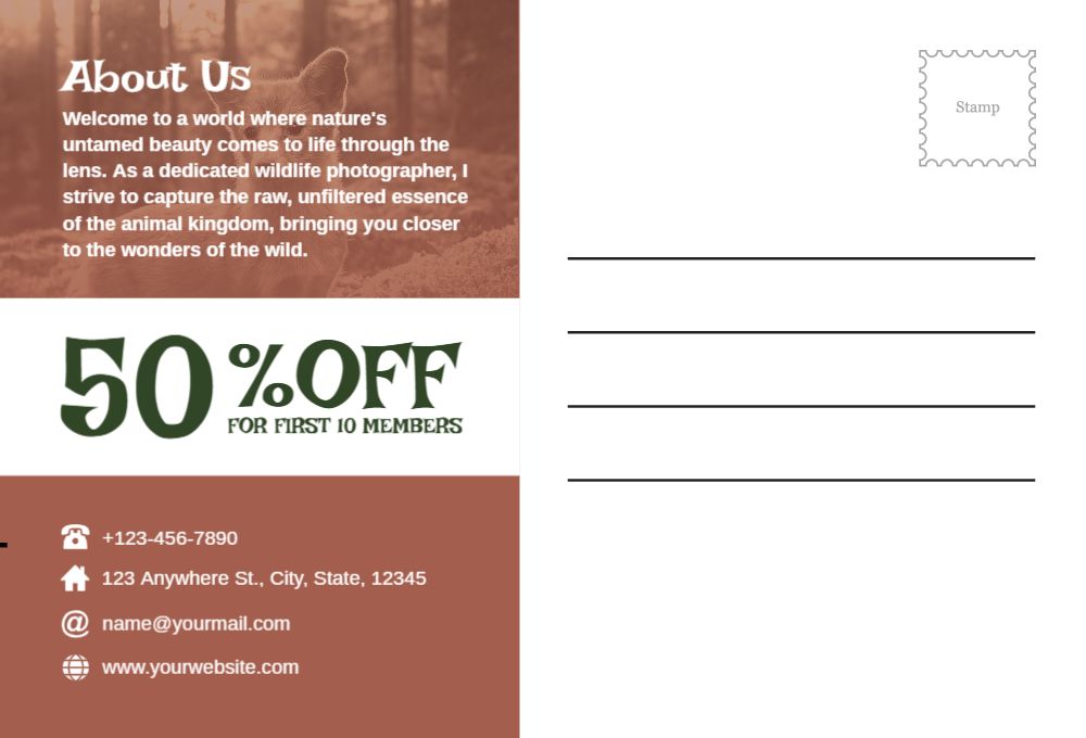 Animal Pets Rush Postcards Printing template preview 41