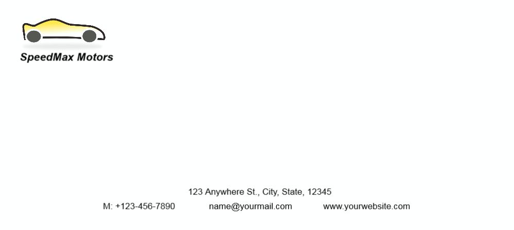 Automobile Cheap Custom Envelope Printing template preview 12