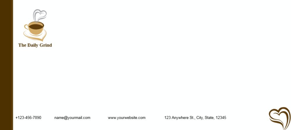 Coffee Bar Cheap Custom Envelope Printing template preview 26