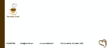 Coffee Bar Cheap Custom Envelope Printing template preview 11
