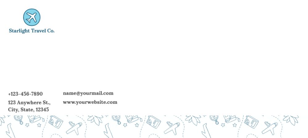 Travels Cheap Custom Envelope Printing template preview 16