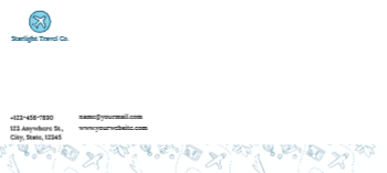 Travels Cheap Custom Envelope Printing template preview 1