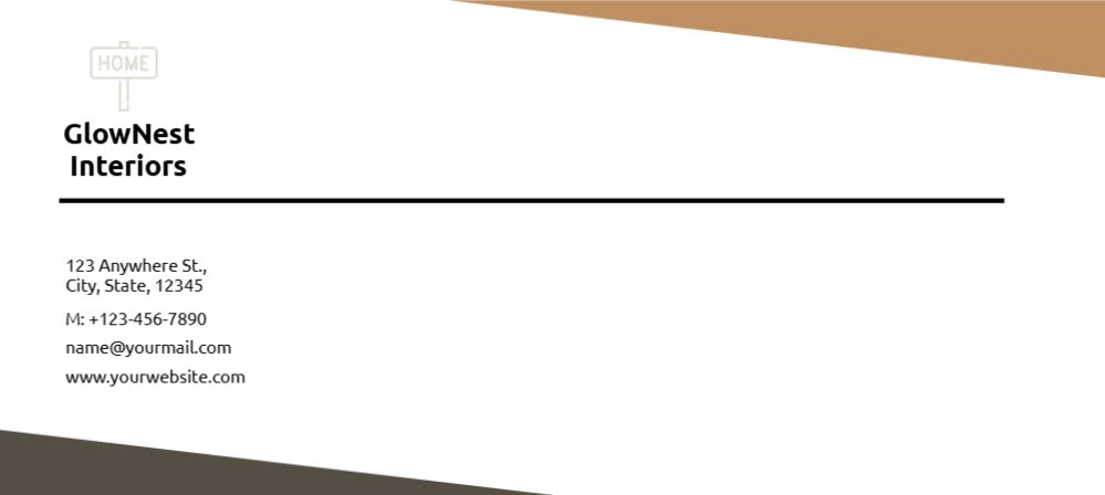 Real Estate Interior Design Cheap Custom Envelope Printing template preview 18