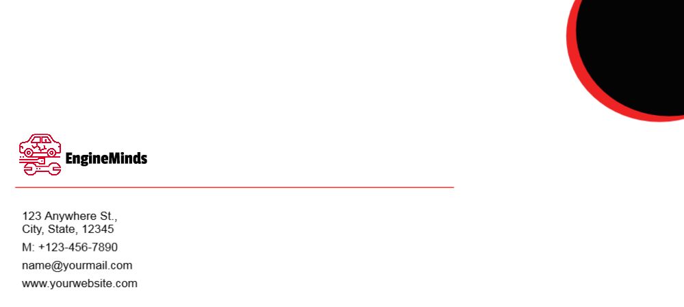 Automobile Cheap Custom Envelope Printing template preview 18
