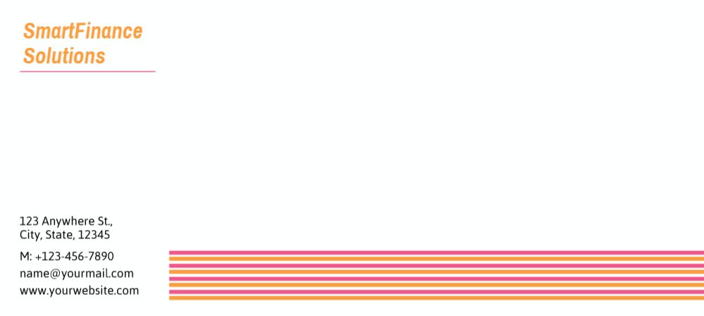 Finance Cheap Custom Envelope Printing template preview 25