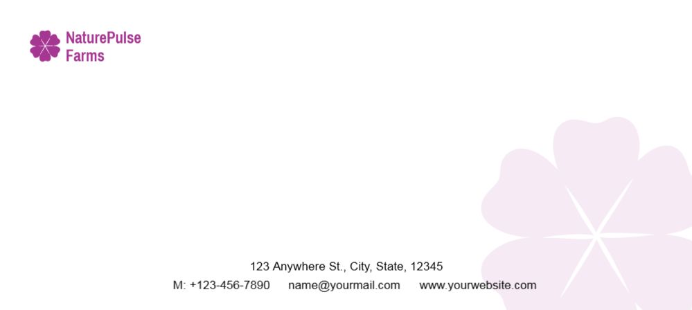 Flowers Cheap Custom Envelope Printing template preview 26