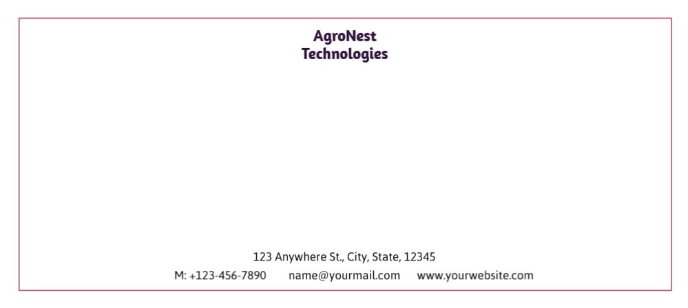 Agriculture Cheap Custom Envelope Printing template preview 28