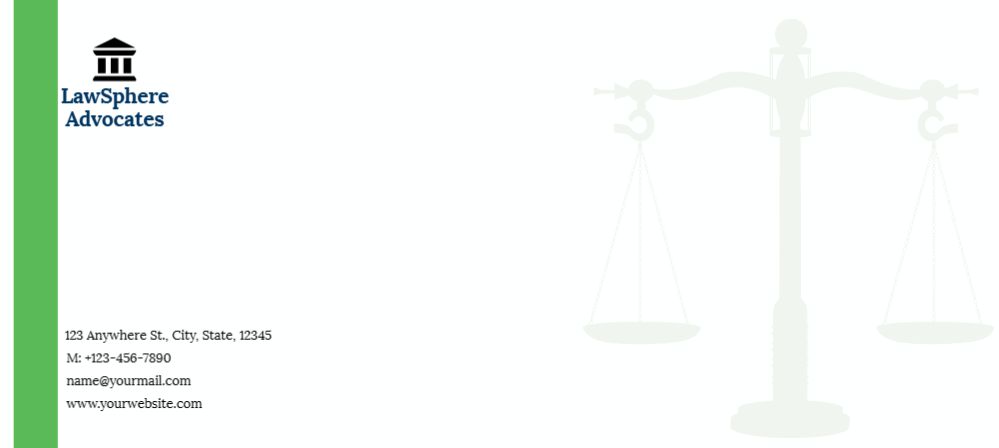 Lawyer Cheap Custom Envelope Printing template preview 29