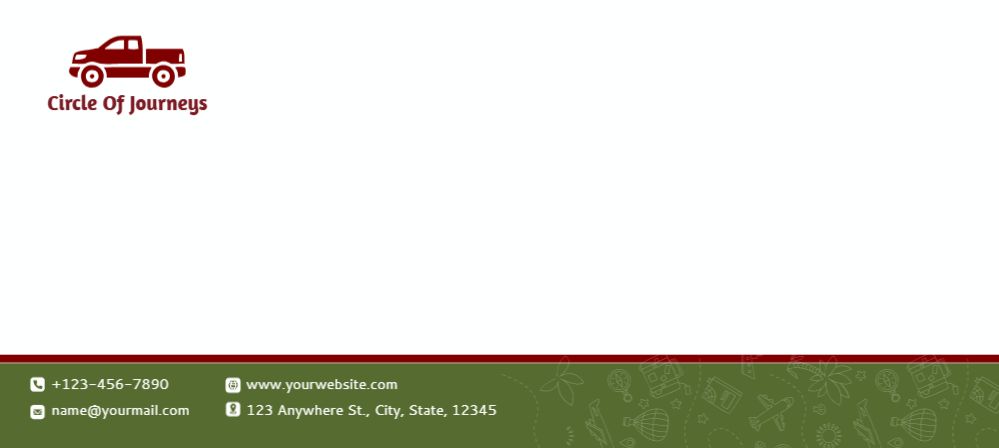 Travels Cheap Custom Envelope Printing template preview 19