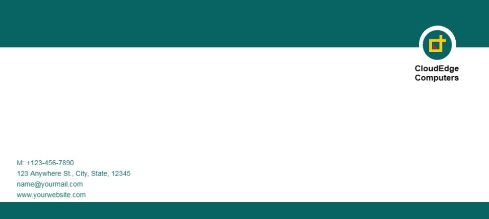 Clean Simple Cheap Custom Envelope Printing template preview 22