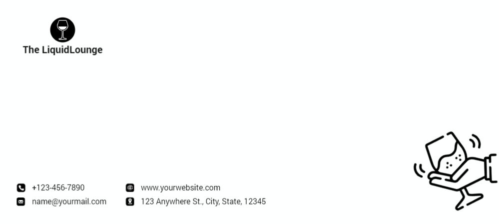 Coffee Bar Cheap Custom Envelope Printing template preview 22