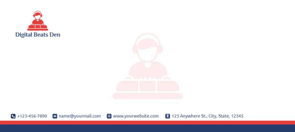 Music Dj Cheap Custom Envelope Printing template preview 26