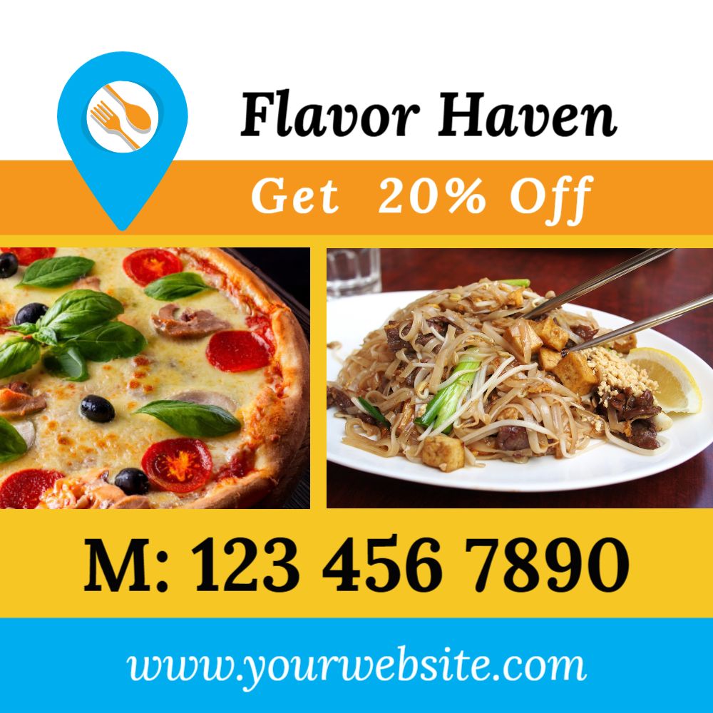 Food Hotel And Restaurant Cheap Yard Signs template preview 19